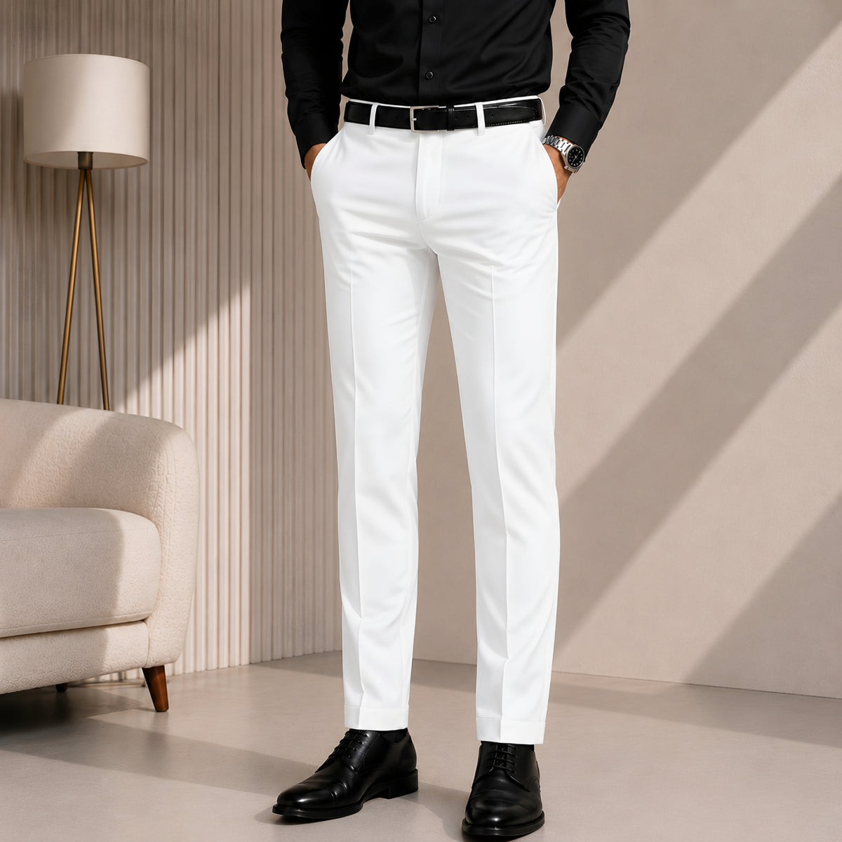 LAQASA Armaani Fabric – Pure White