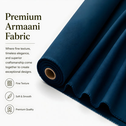 LAQASA Armaani Fabric – Deep Teal Blue