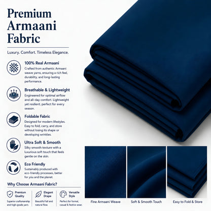 LAQASA Armaani Fabric – Deep Teal Blue
