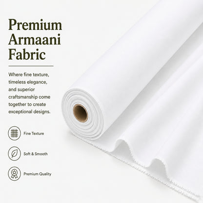 LAQASA Armaani Fabric – Pure White