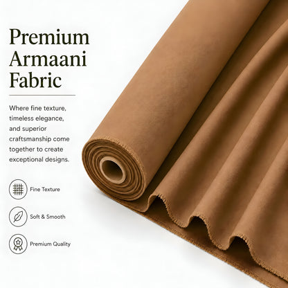 LAQASA Armaani Fabric – Camel Brown
