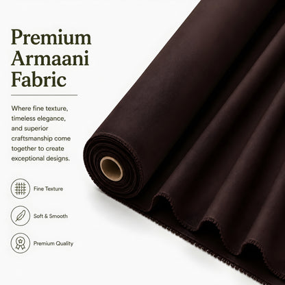 LAQASA Armaani Fabric – Dark Chocolate Brown