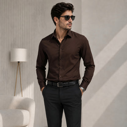LAQASA Armaani Fabric – Dark Chocolate Brown