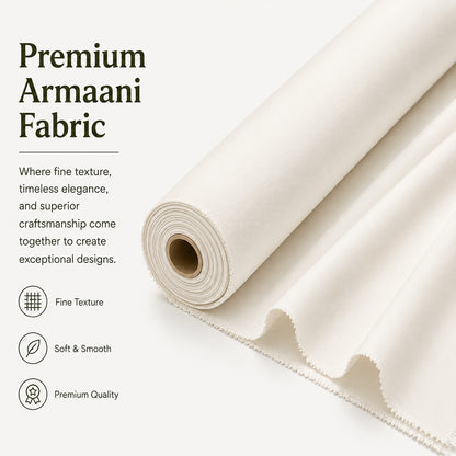 LAQASA Armaani Fabric – Cream White
