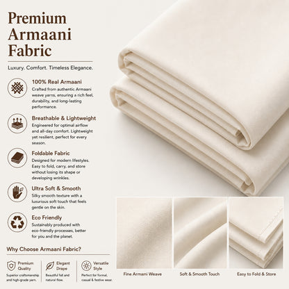 LAQASA Armaani Fabric – Cream White