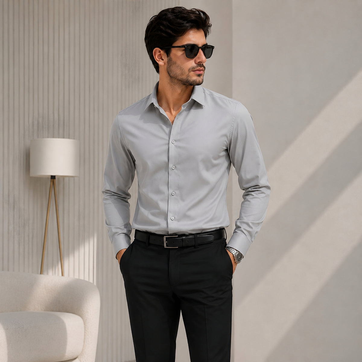 LAQASA Armaani Fabric – Platinum Grey