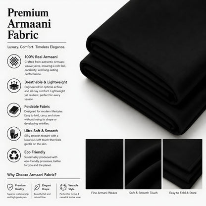 LAQASA Armaani Fabric – Jet Black