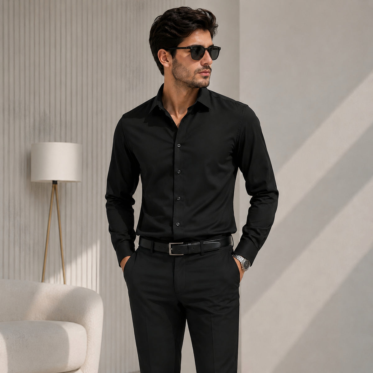 LAQASA Armaani Fabric – Jet Black