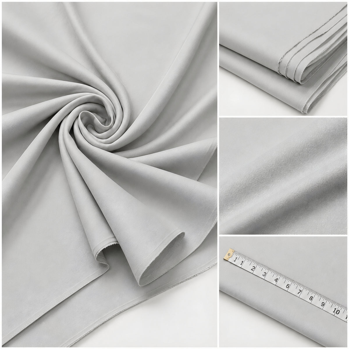 LAQASA Armaani Fabric – Light Silver Grey