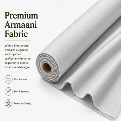 LAQASA Armaani Fabric – Light Silver Grey