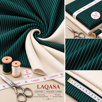 LAQASA Shirting & Trouser Combo | Unstitched