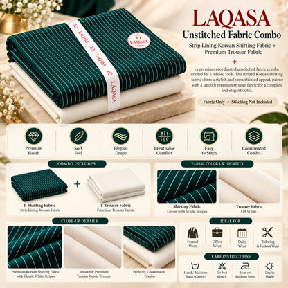 LAQASA Shirting & Trouser Combo | Unstitched