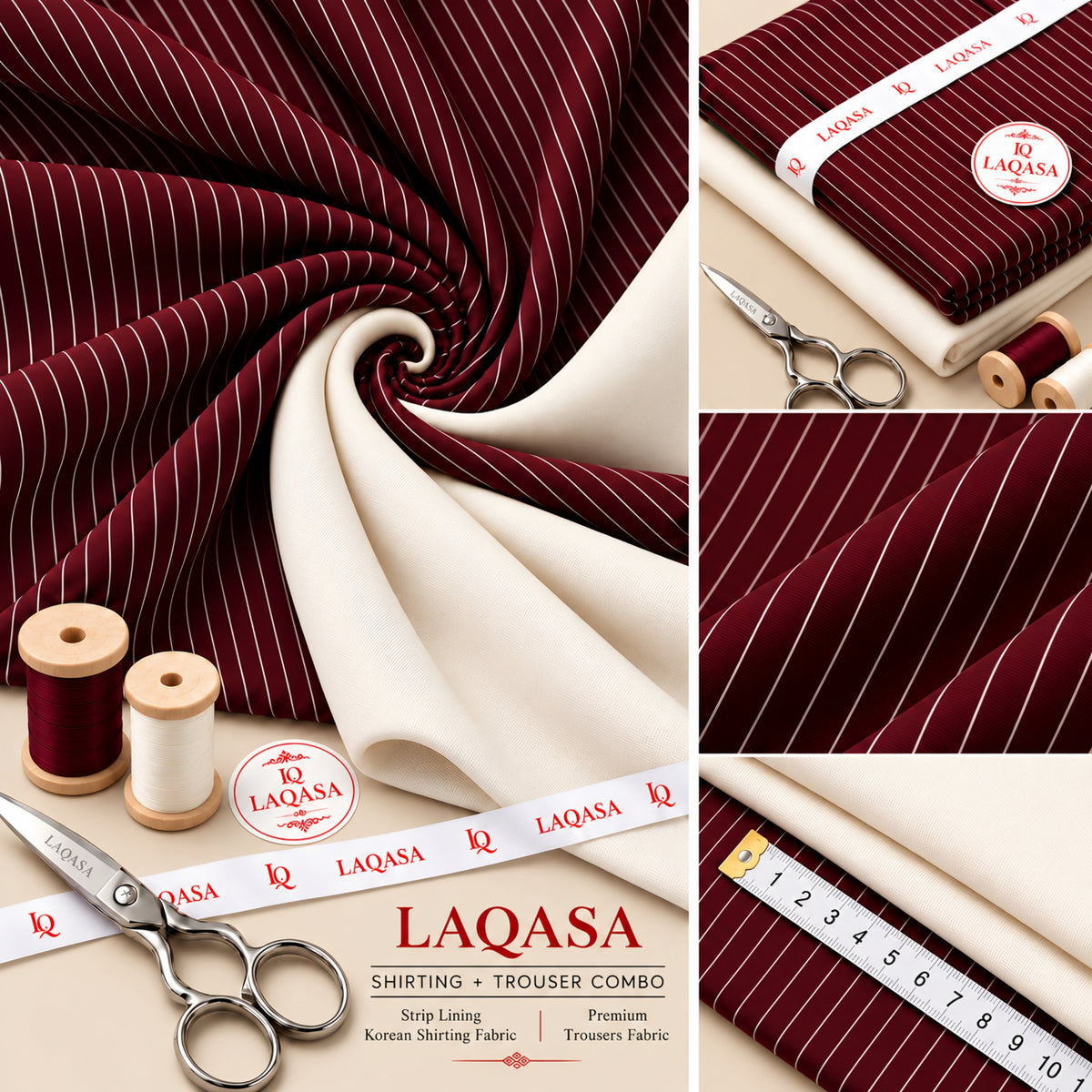 LAQASA Shirting & Trouser Combo | Unstitched