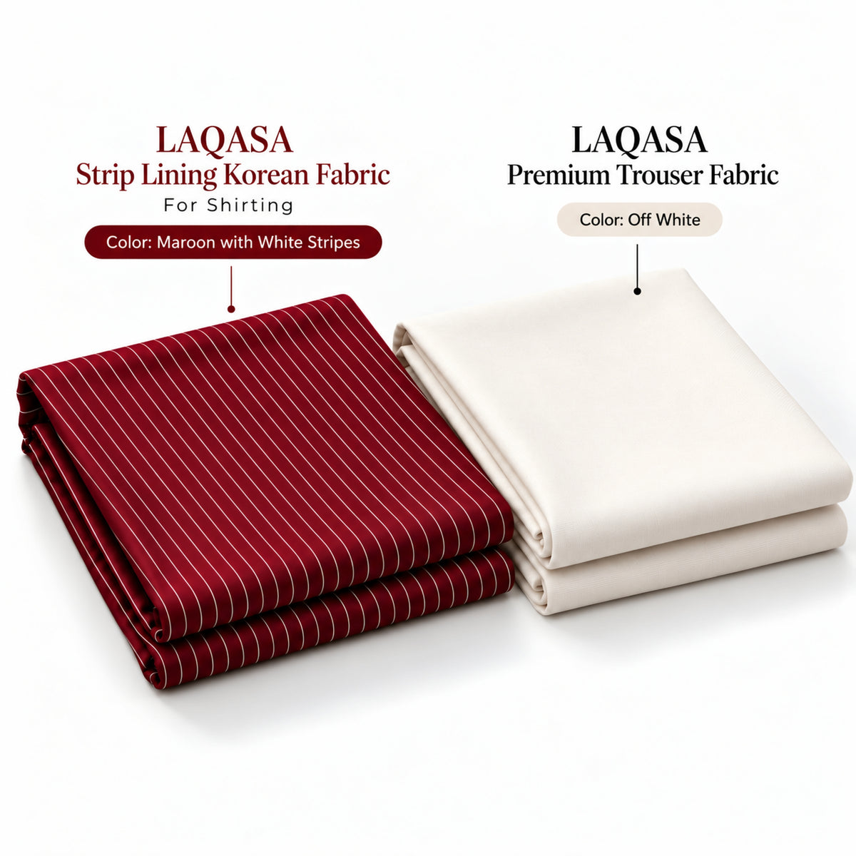 LAQASA Shirting & Trouser Combo | Unstitched