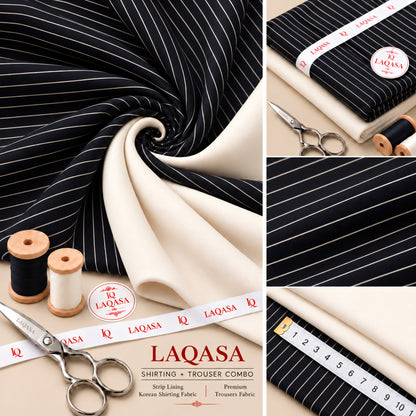 LAQASA Shirting & Trouser Combo | Unstitched