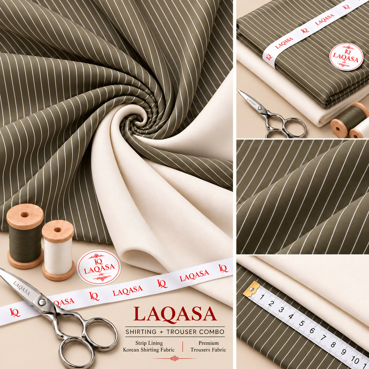 LAQASA Shirting & Trouser Combo | Unstitched
