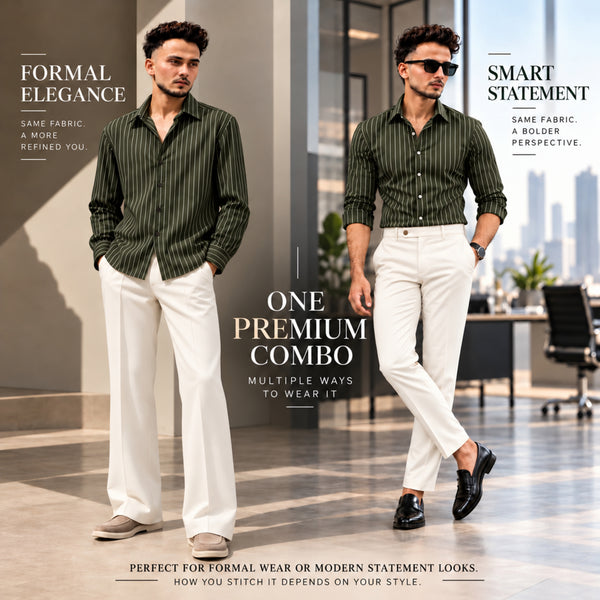 LAQASA Shirting & Trouser Combo – | Unstitched